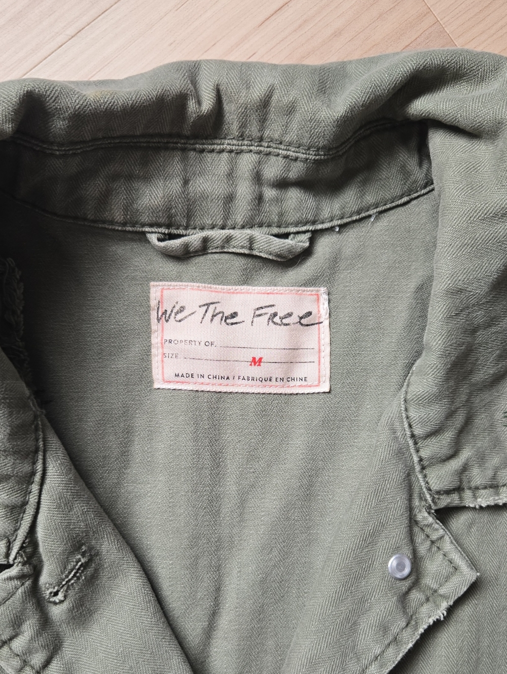 We The Free Forever Free Tiered Jacket, Green, Size Medium - Picture 3 of 4